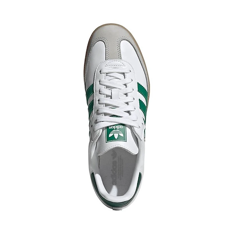 Womens adidas Samba OG Athletic Shoe - Cloud White / Bold Green Collegiate
