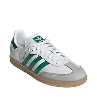 Womens adidas Samba OG Athletic Shoe - Cloud White / Bold Green Collegiate