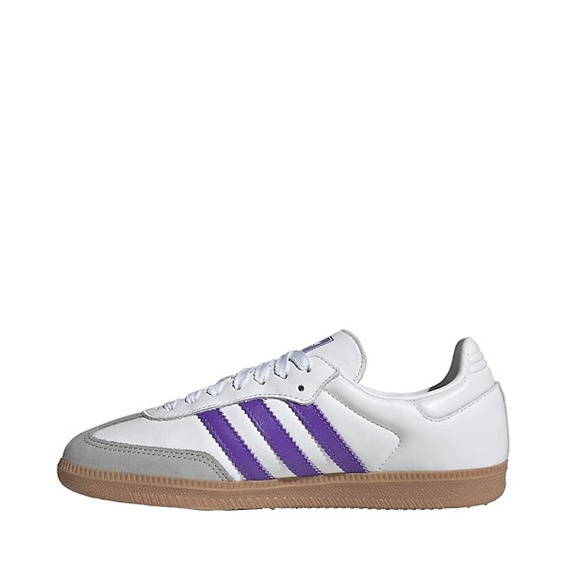 Womens adidas Samba OG Athletic Shoe - Cloud White / Purple Rush Grey One