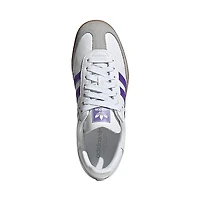 Womens adidas Samba OG Athletic Shoe - Cloud White / Purple Rush Grey One