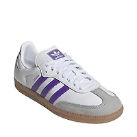 Womens adidas Samba OG Athletic Shoe - Cloud White / Purple Rush Grey One