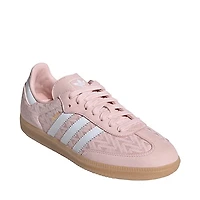 Chaussure athlétique adidas Samba OG pour femmes  Rose sable / Blanc Cloud Or métallisé
