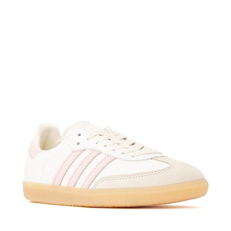 Chaussure athlétique adidas Samba OG pour femmes - Blanc cassé / Rose sable Gomme