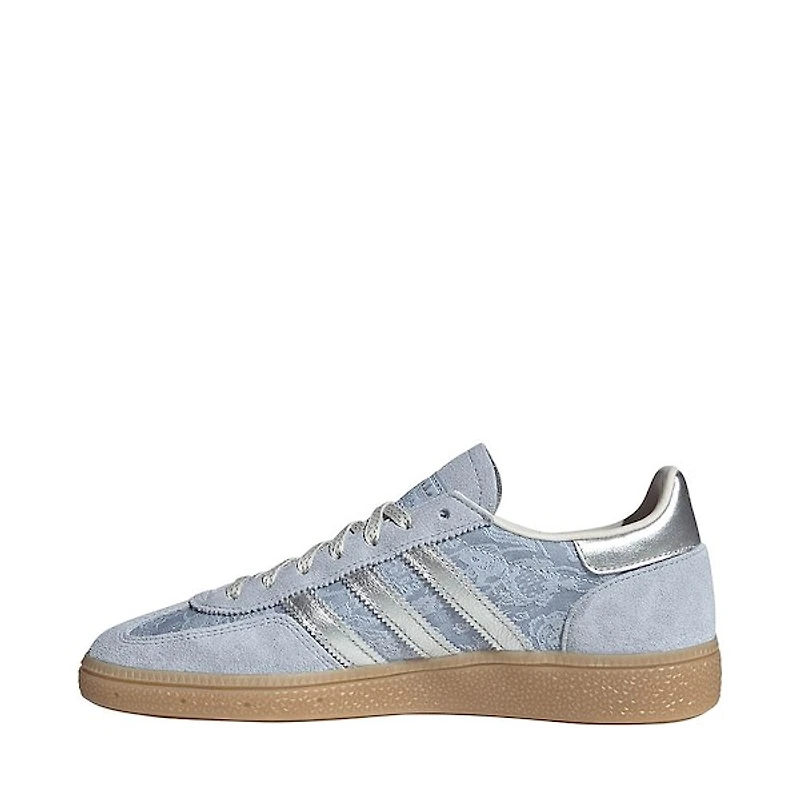 Womens adidas x Liberty London Handball Spezial Athletic Shoe - Crystal Sky / Silver Metallic Chalk White