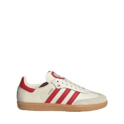 adidas Samba OG Athletic Shoe - Big Kid Cream White / Better Scarlet Gum