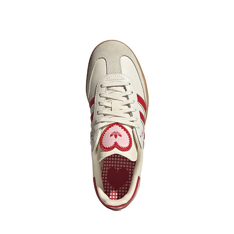 adidas Samba OG Athletic Shoe - Big Kid Cream White / Better Scarlet Gum