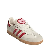 adidas Samba OG Athletic Shoe - Big Kid Cream White / Better Scarlet Gum