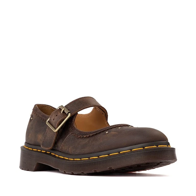 Womens Dr. Martens Flower Mary Jane - Dark Brown
