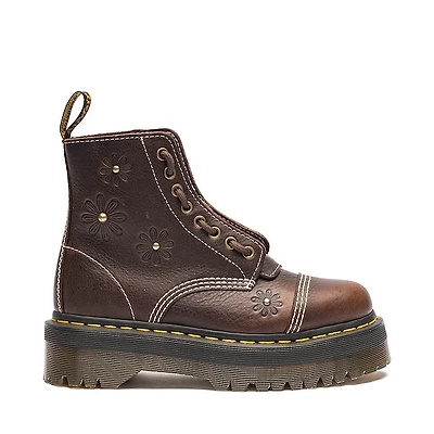 Womens Dr. Martens Sinclair Flower Platform Boot - Dark Brown