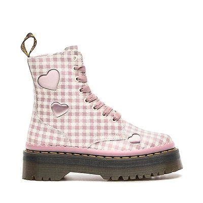Womens Dr. Martens Jadon Heart Boot - White / Dusty Rose