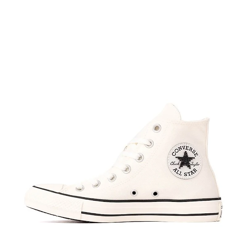 Converse Chuck Taylor All Star High-Top Beaded Sneaker - Egret / Black