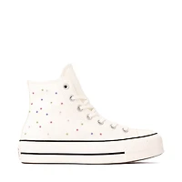 Womens Converse Chuck Taylor All Star Lift Mini Studs High-Top Sneaker - Egret / Very Peri Black