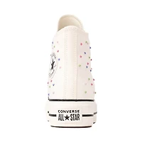 Womens Converse Chuck Taylor All Star Lift Mini Studs High-Top Sneaker - Egret / Very Peri Black