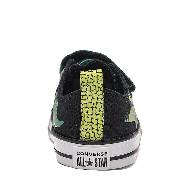 Converse Chuck Taylor All Star Dinos Easy-On Low-Top Sneaker - Baby / Toddler Black White Neon Mantis Green