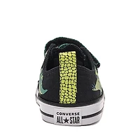 Converse Chuck Taylor All Star Dinos Easy-On Low-Top Sneaker - Baby / Toddler Black White Neon Mantis Green