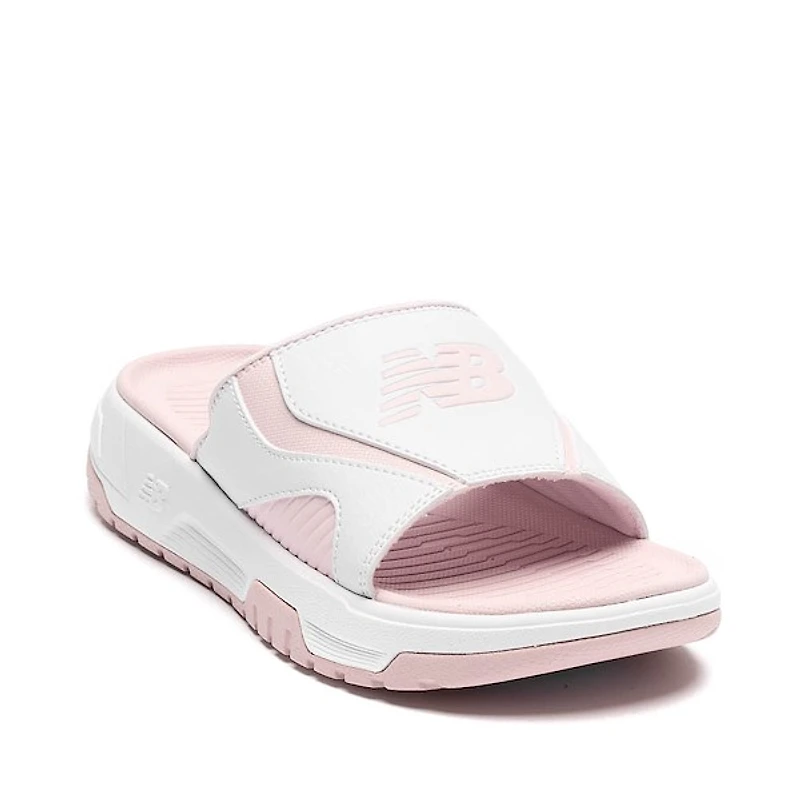 Womens New Balance 200 Premium Slide Sandal - White / Rose Sugar
