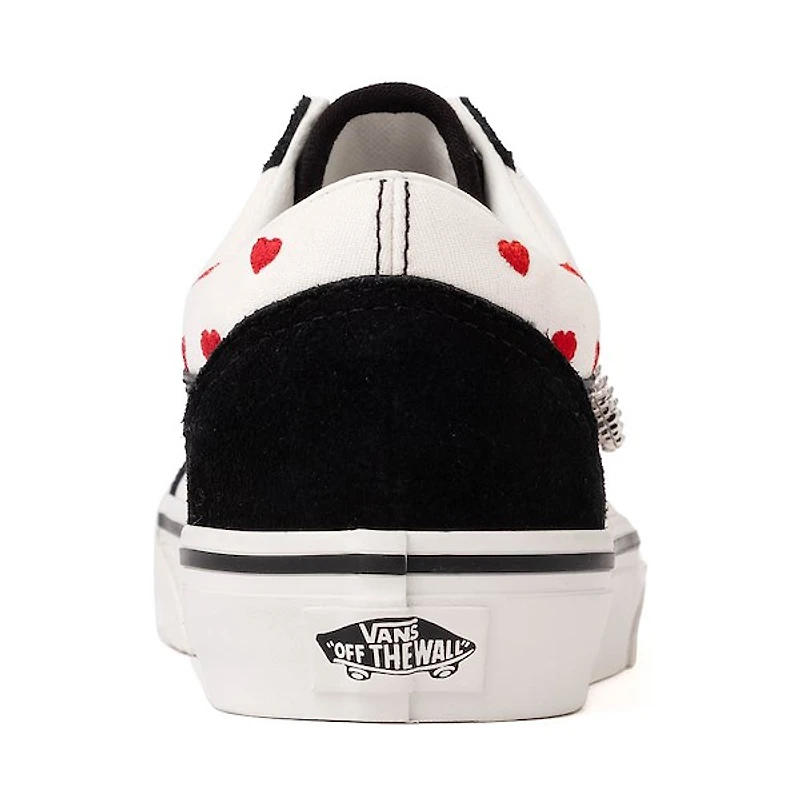 Chaussure de skate Vans Old Skool Red Hot Hearts Noir / Blanc Rouge