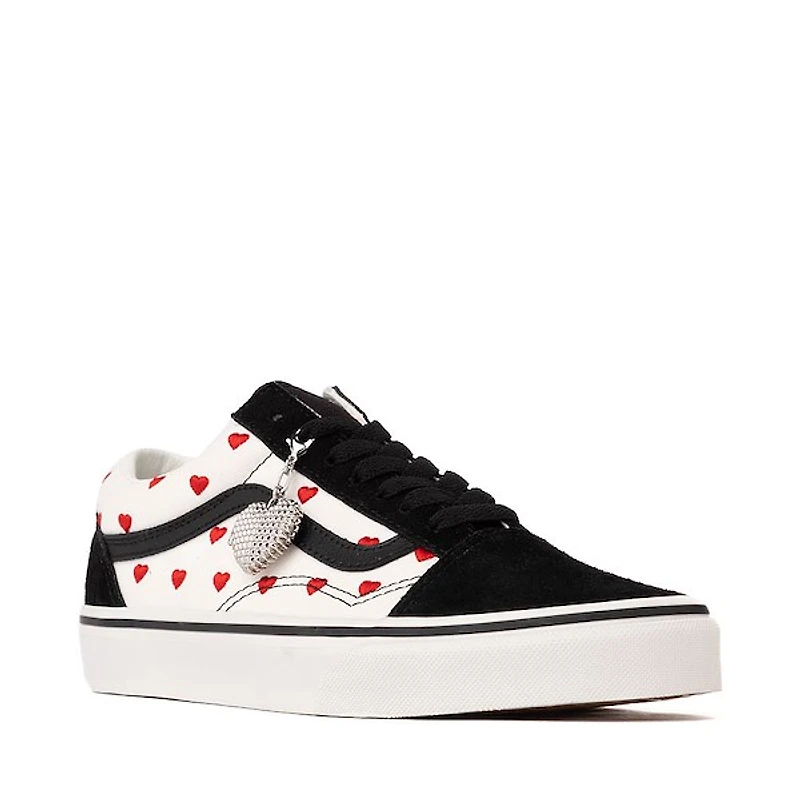 Chaussure de skate Vans Old Skool Red Hot Hearts Noir / Blanc Rouge