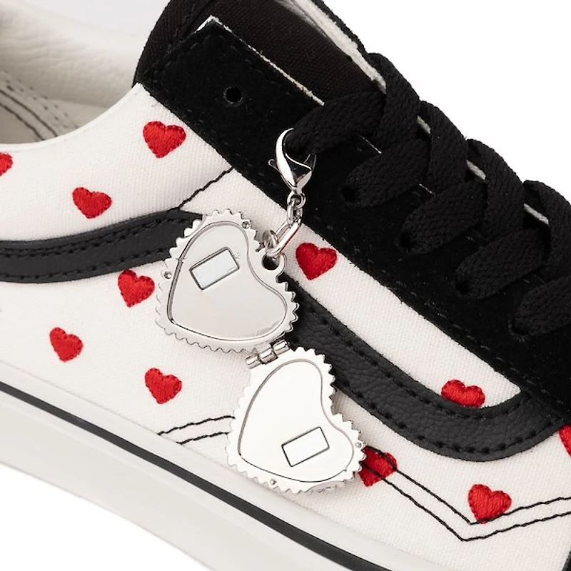 Chaussure de skate Vans Old Skool Red Hot Hearts Noir / Blanc Rouge