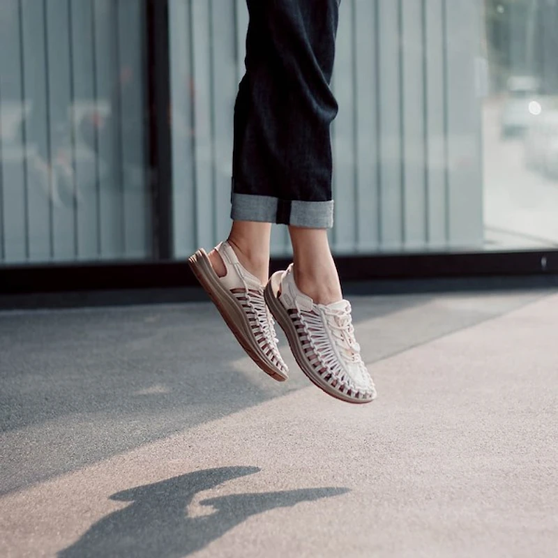 Womens KEEN® UNEEK Sneaker - White Cap / Cornstalk