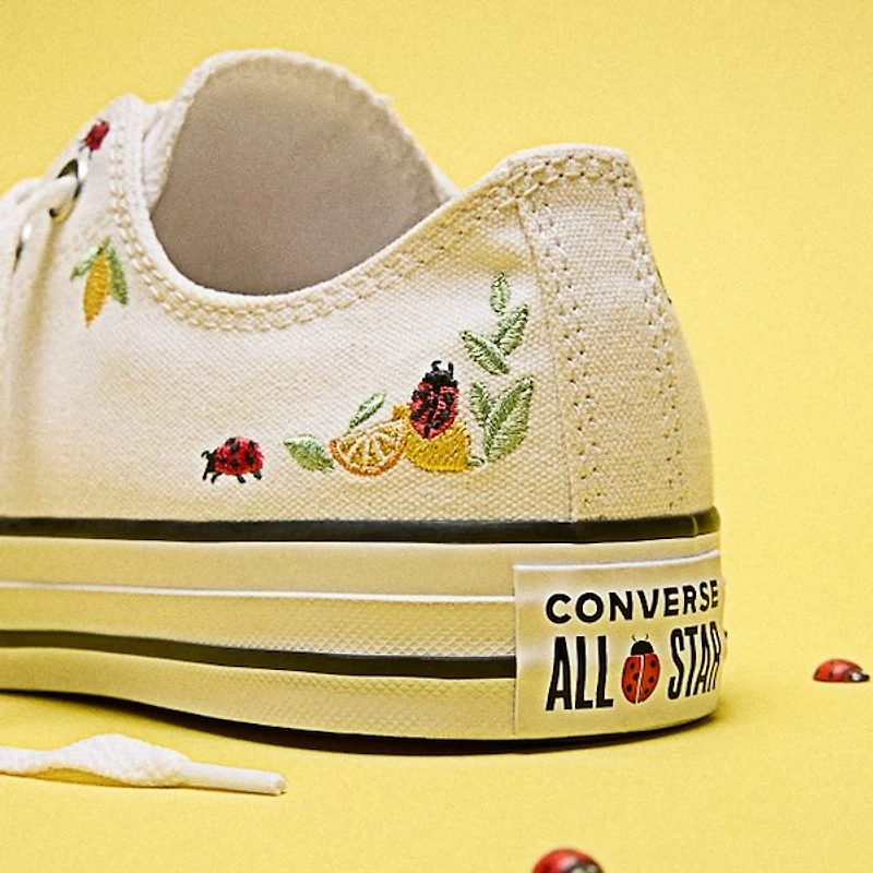 Basket basse Converse Chuck Taylor All Star Citrons et Coccinelles  Blanc