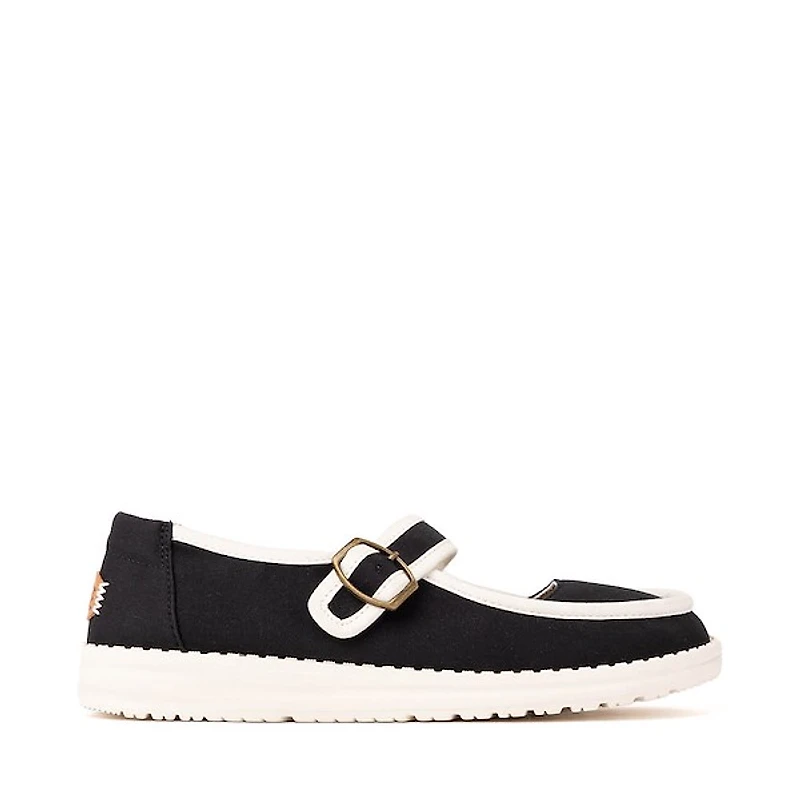 Womens HEYDUDE Wendy Jane Casual Shoe - Black