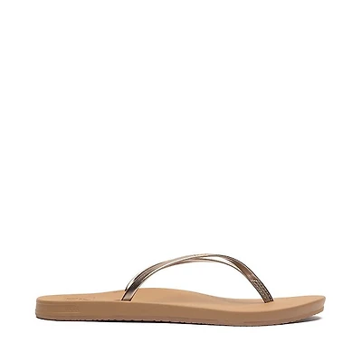 Womens Reef Cushion Slim Flip-Flop - Bronze / Brown