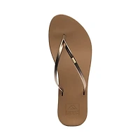 Womens Reef Cushion Slim Flip-Flop - Bronze / Brown