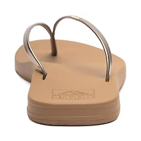 Womens Reef Cushion Slim Flip-Flop - Bronze / Brown