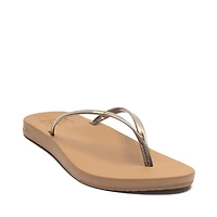 Womens Reef Cushion Slim Flip-Flop - Bronze / Brown