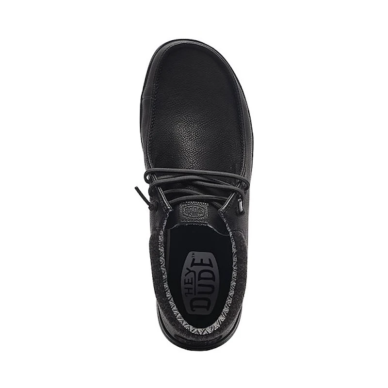 Mens HEYDUDE Paul Slip-On Casual Shoe - Black Monochrome