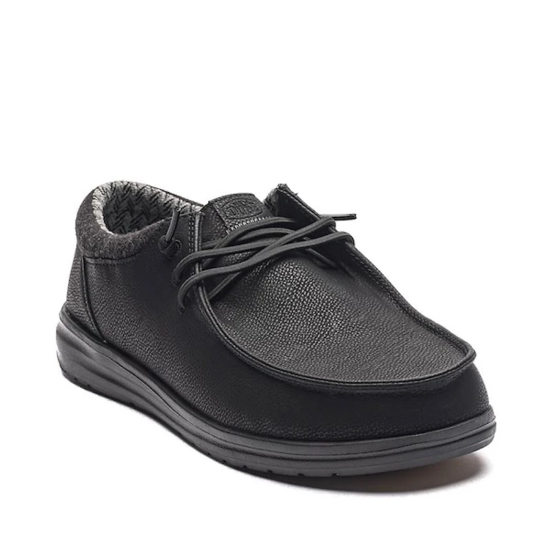 Mens HEYDUDE Paul Slip-On Casual Shoe - Black Monochrome