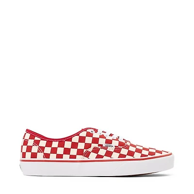 Vans Authentic Primary Checkerboard Skate Shoe - Racing Red / White
