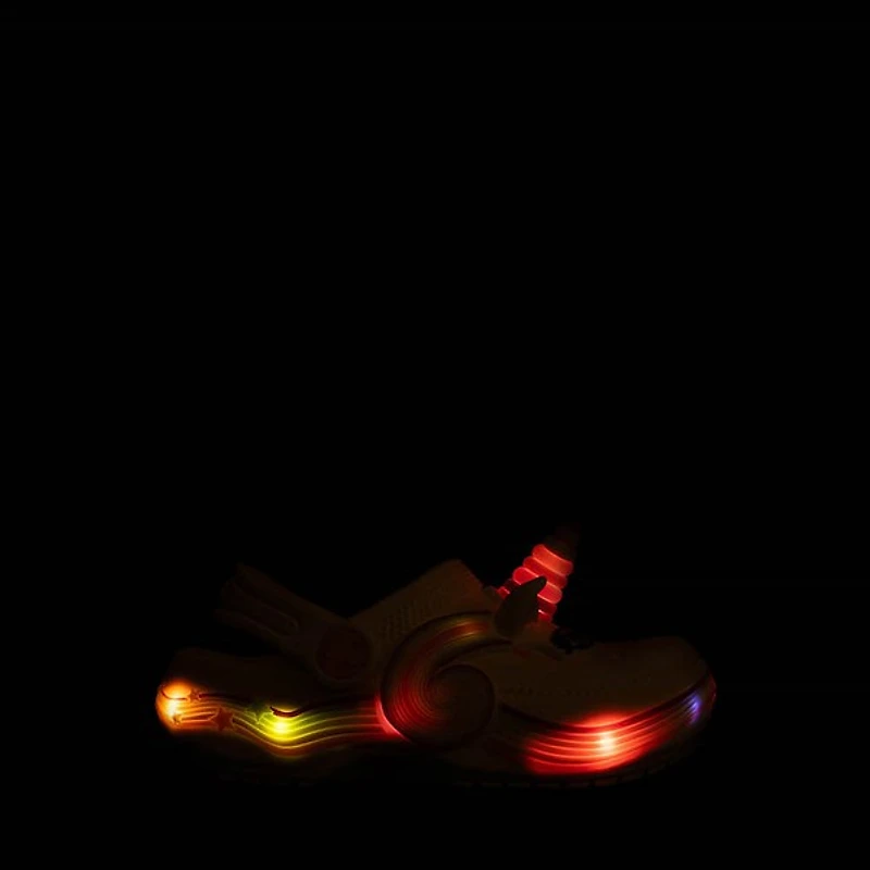 Crocs Classic I AM Unicorn Lights Clog - Toddler Chalk