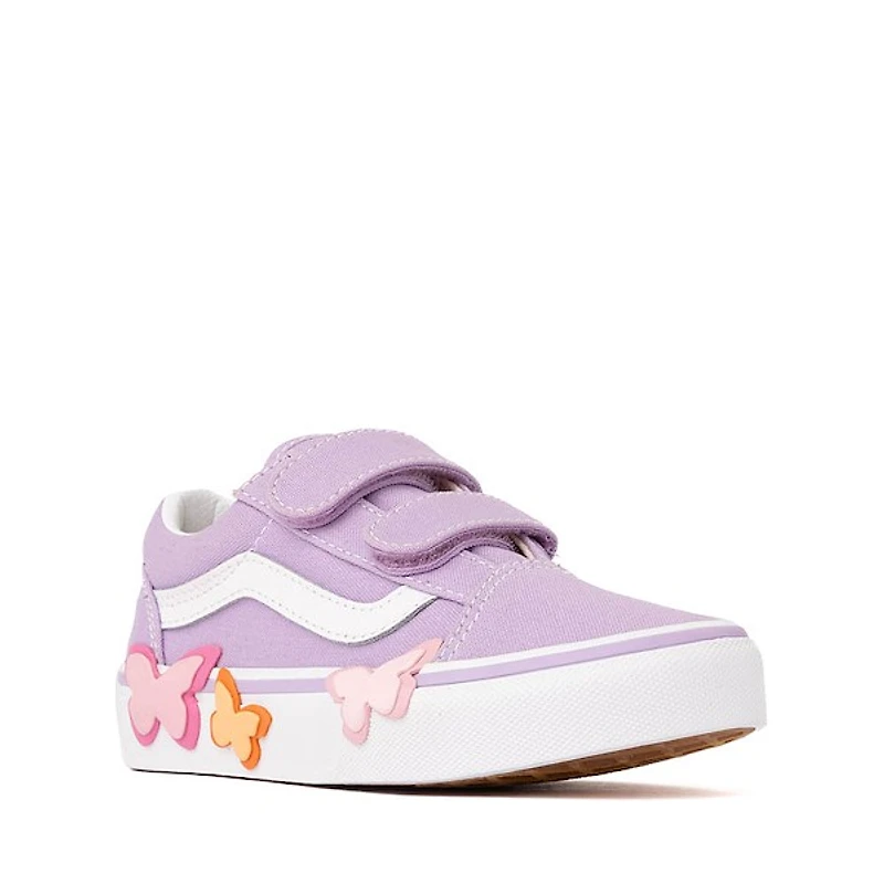 Vans Old Skool V Butterfly Skate Shoe - Little Kid Soft Orchid