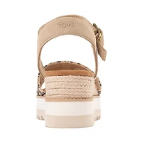 Sandale compensée TOMS Diana pour femmes - Naturel / Imprimé Léopard