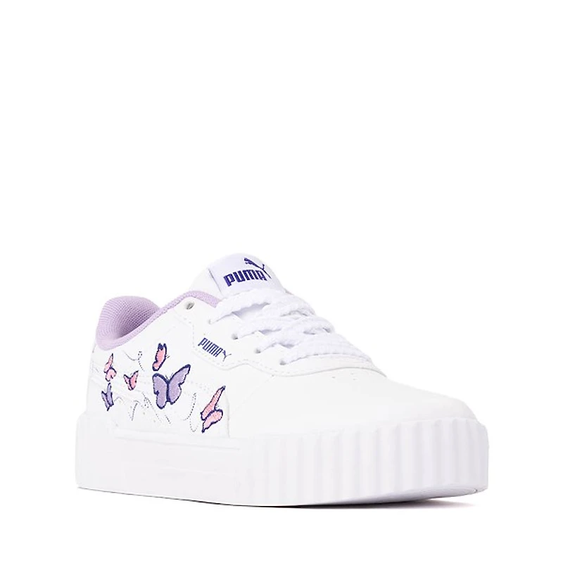 PUMA Carina 3.0 Butterfly Athletic Shoe - Little Kid / Big White Violet