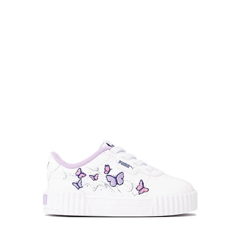 PUMA Carina 3.0 Butterfly Athletic Shoe - Baby / Toddler White Violet