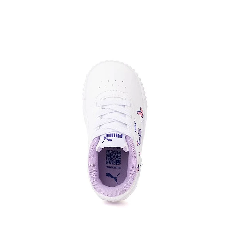 PUMA Carina 3.0 Butterfly Athletic Shoe - Baby / Toddler White Violet