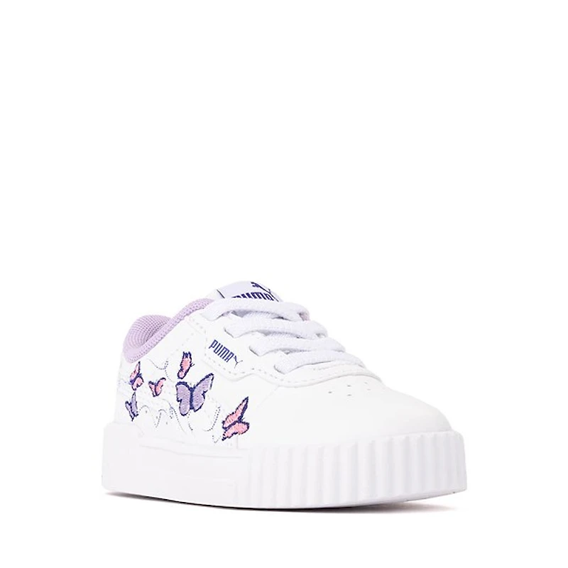 PUMA Carina 3.0 Butterfly Athletic Shoe - Baby / Toddler White Violet