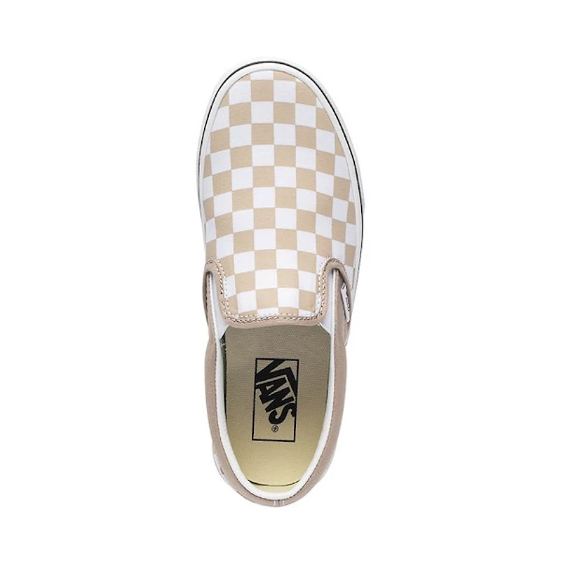 Vans Classic Slip-On Checkerboard Skate Shoe - Mushroom