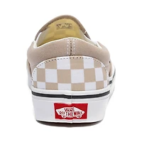 Vans Classic Slip-On Checkerboard Skate Shoe - Mushroom