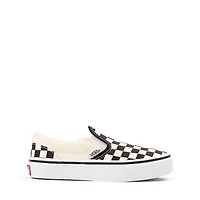 Vans Classic Slip-On Checkerboard Skate Shoe - Little Kid Black / White