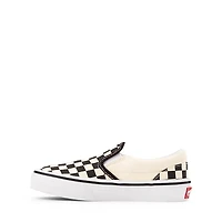 Vans Classic Slip-On Checkerboard Skate Shoe - Little Kid Black / White