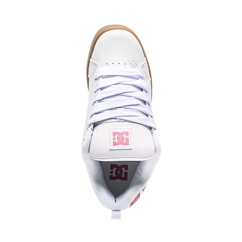 Womens DC Court Graffik Skate Shoe - White / Pink Gum
