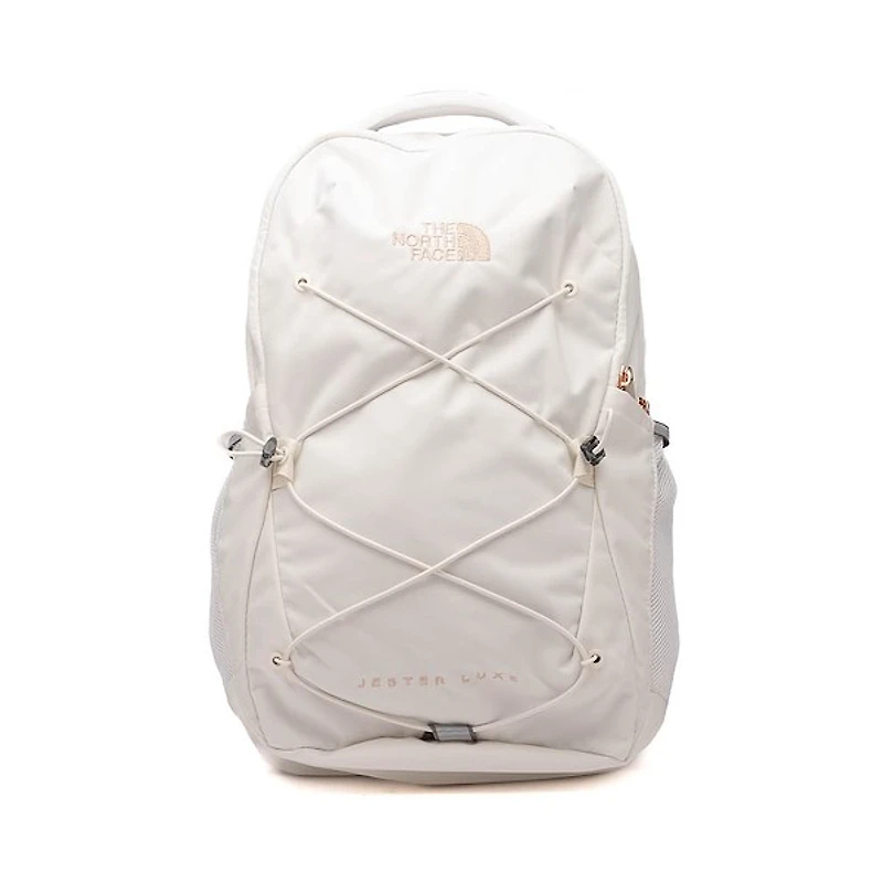 Womens The North Face Jester Luxe Backpack - White Dune / Burnt Coral Metallic