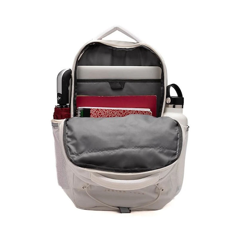 Womens The North Face Jester Luxe Backpack - White Dune / Burnt Coral Metallic