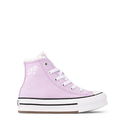 Converse Chuck Taylor All Star Lift Bubble Flower High-Top Sneaker - Little Kid Lilac