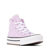 Converse Chuck Taylor All Star Lift Bubble Flower High-Top Sneaker - Little Kid Lilac