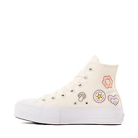 Womens Converse Chuck Taylor All Star Lift Retro Embroidery High-Top Sneaker - Egret
